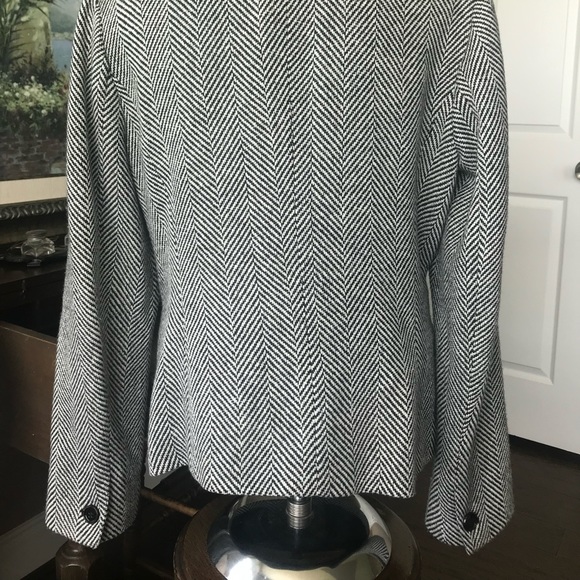 Anne Klein black & white houndstooth blazer size 8 - Picture 5 of 6